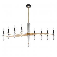  S5608-709/18R - Tempest 8 Light 120V Chandelier in Soft Gold/Black with Clear Radiance Crystal